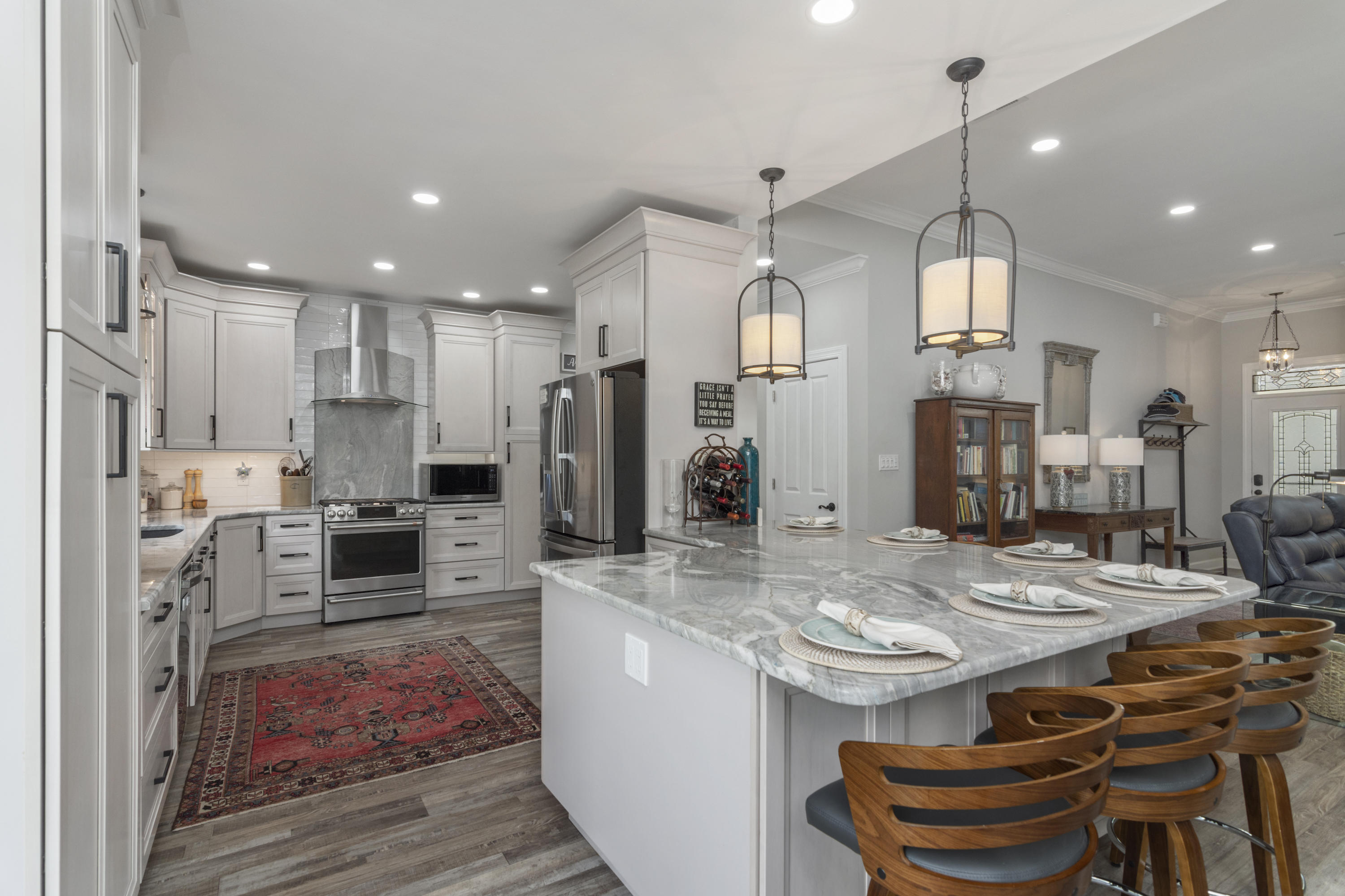 This recently renovated 3 bedroom, 3 bathroom home, with 2 car garage, is located in the friendly Sandestin neighborhood of Deerwood. An ideal floor plan provides a relaxed flow throughout the residence, while large windows and doors provide an abundance of natural light. A spacious living area opens to a well-appointed kitchen, complete with quartzite countertops and best in class appliances and cabinets. The master suite features a large walk-in closet and a roomy master bathroom. To the rear of the home a large sunroom provides ample additional living space while looking out over the home's private deck and serene neighborhood lake. Two additional bedrooms and bathrooms round out the home's interior. Sandestin offers 4 Championship golf courses, a first class tennis center, full