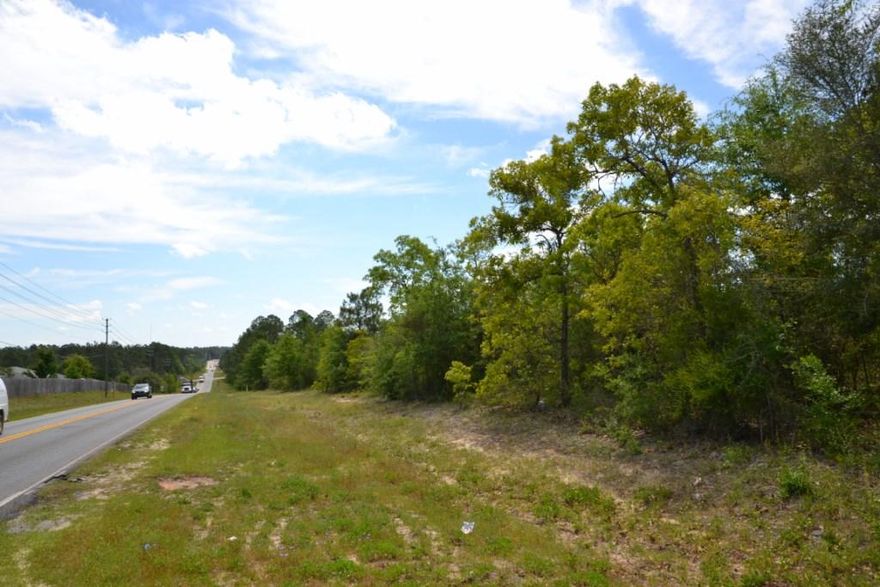 Approximately 1/2 mile to this property on this property with very high visibility. Wetlands on the property account for the majority of the property but there is still approximately 5 acres of useable property, which has been estimated based on existing survey. See Documents Section for a copy of the existing survey. The state may have an interest in the property for future PJ Adams Pkwy improvements. This may be just rumors & no time line is known. Legal description, dimensions, & acreage are estimated/approximate.