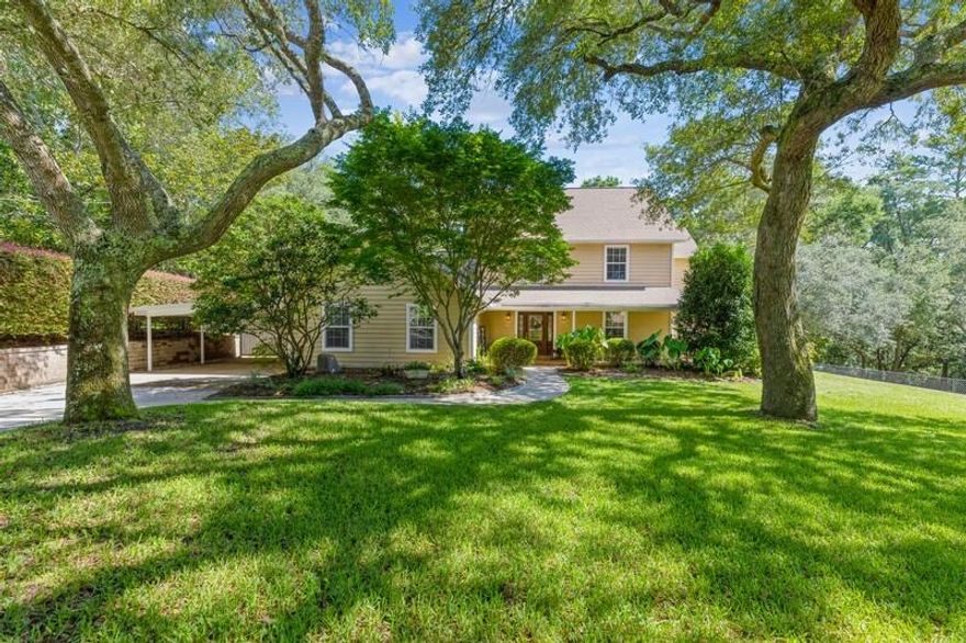 Charming one of a kind 5 Bedroom, 3 bath home with an additional office/flex space! Proudly backing up to a nature preserve with a tranquil and private setting and featuring a beautiful wrap around front porch! Conveniently distanced to Eglin and Hurlburt bases, as well as shops, and the beach! Home is less than one mile from a boat ramp to the bay and only a 5 minute drive to the Mid-Bay bridge! Open floor plan to include a beautiful cedar planked vaulted ceiling in the family room with a wood burning fireplace. Kitchen has large granite island and tons of countertop space, with plenty of cabinets and a double oven for those large family events! A courtyard waits for you to enjoy your morning coffee and screened in porch for the late afternoon BBQ.