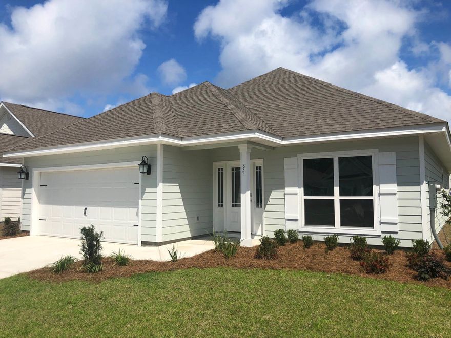 Red Tag Sale! Reduced Price, Closing Cost Incentives and very little down with new contract through 4/30/2020 with DHI Title and Mortgage Services This home is move in ready! New construction in the very heart of South Walton priced in the $300's! Two minute drive to Grand Blvd., Sacred Heart Hospital, local dining, shopping and of course the pristine beaches of the amazing Emerald Coast! The Bailey features 1 story living with 10ft. tray ceilings, Frigidaire appliances, wood look vinyl plank flooring, solid surface granite countertops, new ''smart home package'' featuring z-wave technology, keyless entry and much more. This home backs up to state owned land for a peaceful wooded view. Secure your new home today to select colors and options! Call for a private community tour