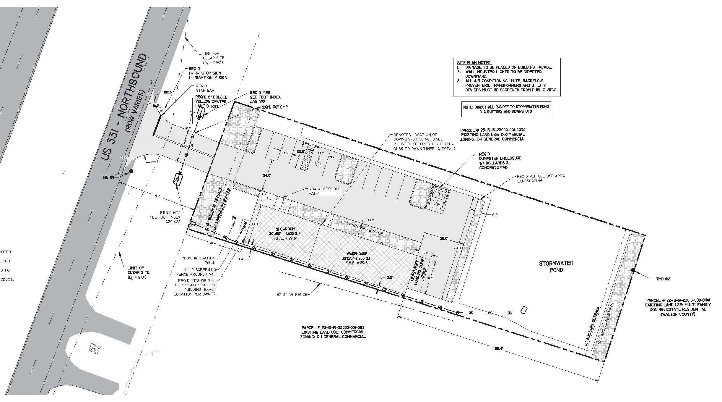 DEVELOPMENT ORDER! An entitled development opportunity for the development and construction of a 3,750 SF building!! Prime parcel just officially annexed into the City of Freeport, Florida along the newly expanded Highway 331, less than a 1-mile South from Highway 20, and approximately 1/2-mile South from the Publix shopping center. The approved site plan is uploaded to this listing under the Documents tab.