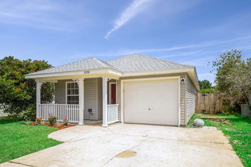 Adorable Florida Cottage * located conveniently between Gulf Breeze and Navarre. This home features a light, bright and open floor plan w/neutral colors. The kitchen come with a smooth top stove, dishwasher, refrigerator and offers plenty of cabinets and work space. The master bedroom has a tray ceiling with ceiling fan. The master bath has dual vanities, master closet and lien closet. The laundry room is located inside the home. Home features a NEW ROOF, NEW AC, NEW WINDOWS, NEW CARPET, NEW PLUMBING, NEW LANDSCAPING AND NEW SMOKE DETECTORS. Shadow Lakes offers two spring fed lakes stocked with fish, underground utilities, sidewalks, public water, public sewer, street lights and play grounds!