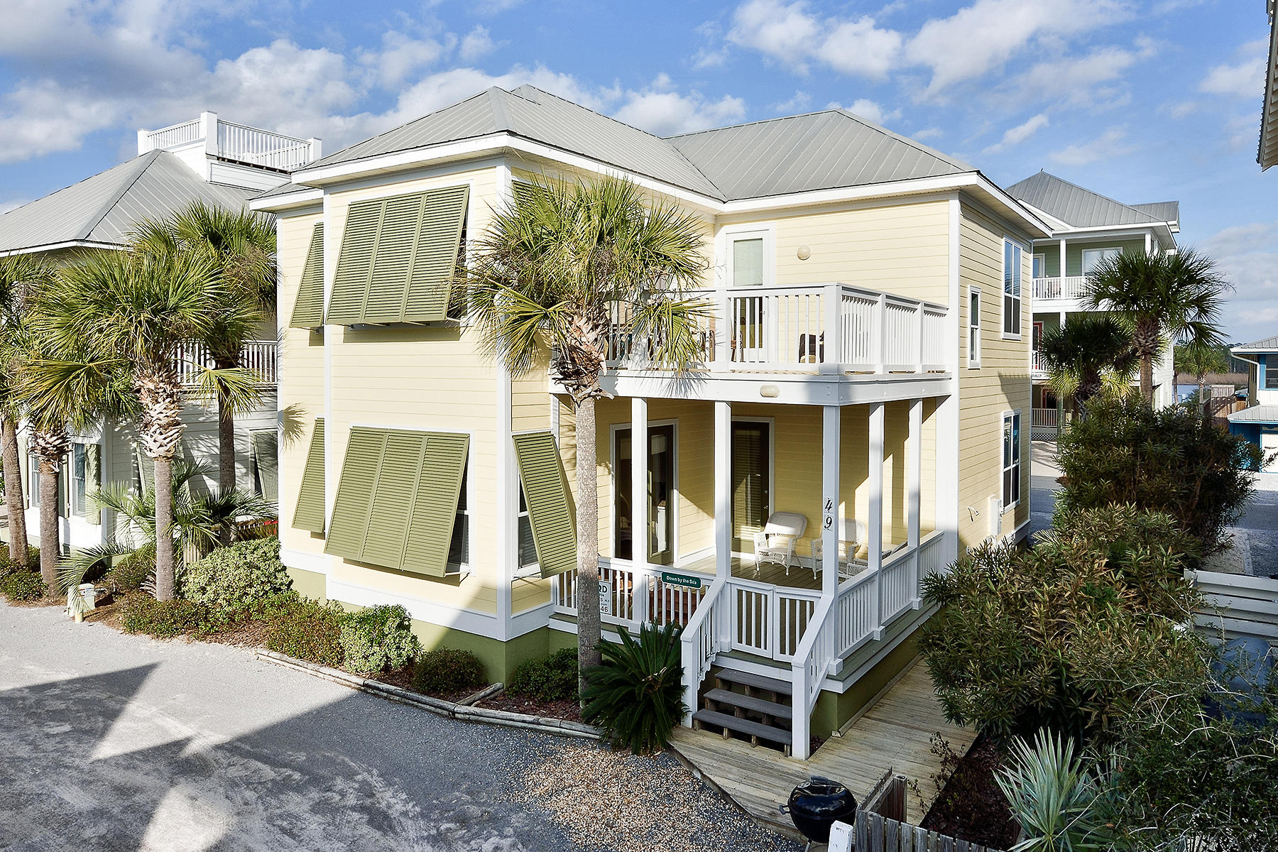 Spectacular views of the Gulf of Mexico and Western Lake from both floors define the beauty of this home. Grayton Cottages is on a private street in sought-after Grayton Beach that enjoys direct access to the beach (no roads to cross) and a community pool. There is also access to Western Lake for fishing, kayaks and stand-up paddleboard only 100 feet away!An open floor plan with generous living space, 10 foot ceilings and a bedroom on the first floor make this perfect for the multi-generational family. Three additional bedrooms each have a king sized bed and en-suite bathroom! There are porches on both floors from which you see the gulf, Western Lake and those fabulous Grayton Beach sunsets.This home is in excellent condition and ready for the spring and summer season.