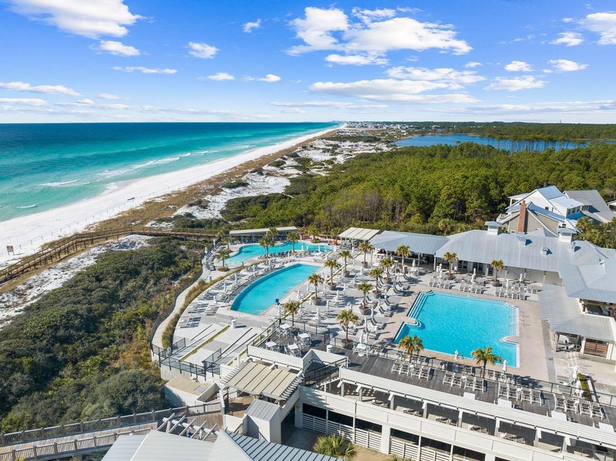 $400k PRICE IMPROVEMENT AND THE ONLY HOME AVAILABLE SOUTH OF 30A IN WATERCOLOR: Positioned along WaterColor's exclusive Park Row and bordering the serenity of Grayton Beach State Park, this gulf-front home delivers the rare combination of privacy, space and immediate access to the best of 30A. With sweeping views of both the gulf and Western Lake, this six-bedroom retreat is just steps from the Beach Club, Fish Out of Water and Town Center - yet tucked away enough to offer the quietude expected from a high-end coastal escape. Designed with both elegance and ease in mind, the home unfolds across three thoughtfully planned levels. The open-concept main living area on the second floor features soaring ceilings, a custom Tabby fireplace and an expansive porch perfectly positioned to catch the gulf breeze and glowing sunsets.

A chef's kitchen with Sub-Zero and Wolf appliances, premium finishes and seating for eleven offers the perfect backdrop for entertaining family or unwinding after a day on the sand.

Two luxurious primary suites, one on the second floor and a more expansive one on the third, each feature private porches, spa-inspired baths and direct gulf views. Four additional guest rooms provide ample space for large families or groups, with flexible sleeping arrangements, including bunks, twins and trundles. Additionally, the home  includes a sand room for rinsing off after the beach and a two-car garage. 

Outdoor living is equally considered, with large porches, gulf-facing balconies and a peaceful setting that backs up to preserved green space. Whether you're enjoying a sunset cocktail, walking to the Wine Bar or starting your day with a paddle on Western Lake, the home invites you to experience WaterColor at its most effortless and elevated.

With access to world-class amenities - from the gulf-front pools of the Beach Club to Camp WaterColor, the BoatHouse, tennis center and miles of nature trailsthis Park Row address is more than a beach house. It's a front-row seat to the very best of coastal life.
