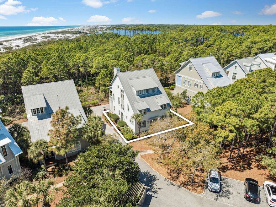SOUTH OF 30A IN WATERCOLOR: Positioned along WaterColor's exclusive Park Row and bordering the serenity of Grayton Beach State Park, this gulf-front home delivers the rare combination of privacy, space and immediate access to the best of 30A. With sweeping views of both the gulf and Western Lake, this six-bedroom retreat is just steps from the Beach Club, Fish Out of Water and Town Center--yet tucked away enough to offer the quietude expected from a high-end coastal escape.Designed with both elegance and ease in mind, the home unfolds across three thoughtfully planned levels. The open-concept main living area on the second floor features soaring ceilings, a custom Tabby fireplace and an expansive porch perfectly positioned to catch the gulf breeze and glowing sunsets. A chef's kitchen with Sub-Zero and Wolf appliances, premium finishes and seating for eleven offers the perfect backdrop for entertaining family or unwinding after a day on the sand.

Two luxurious primary suites  one on the second floor and a more expansive one on the third  each feature private porches, spa-inspired baths and direct gulf views. Four additional guest rooms provide ample space for large families or groups, with flexible sleeping arrangements, including bunks, twins and trundles. Additionally, the home  includes a sand room for rinsing off after the beach and a two-car garage. 

Outdoor living is equally considered, with large porches, gulf-facing balconies and a peaceful setting that backs up to preserved green space. Whether you're enjoying a sunset cocktail, walking to the Wine Bar or starting your day with a paddle on Western Lake, the home invites you to experience WaterColor at its most effortless and elevated.

With access to world-class amenities  from the gulf-front pools of the Beach Club to Camp WaterColor, the BoatHouse, tennis center and miles of nature trailsthis Park Row address is more than a beach house. It's a front-row seat to the very best of coastal life.