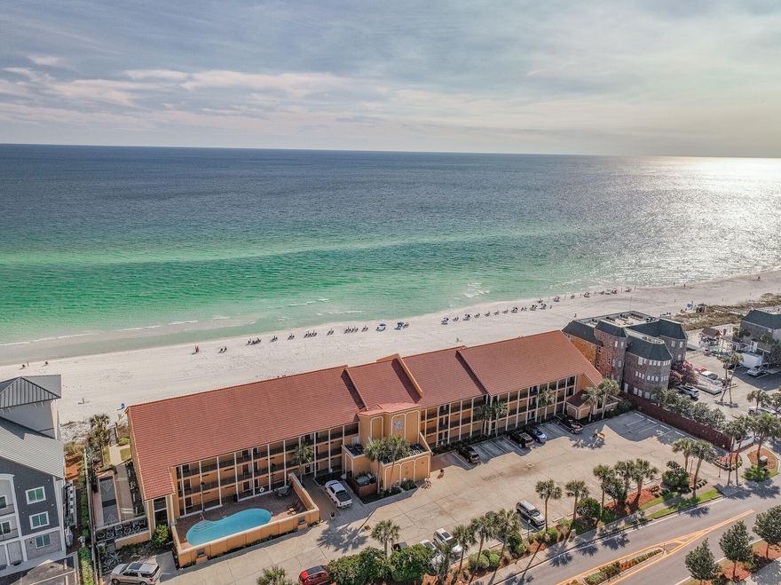 If you want expansive views of the Gulf from your balcony look no further than Coral Reef Club, a quaint three-story beach front condo complex nestled just east of Henderson State Park, with over a mile of undeveloped beach for your morning walks. The complex sports three beach accesses with 300 feet of private, pristine white sandy beach front, a community pool and plenty of parking that includes additional parking in the complex-owned overflow lot across the street. Inside has an open plan living/kitchen area with stunning views of the Gulf of Mexico. The kitchen has a large island, granite countertops, plenty of cabinet space, and breakfast bar. The primary bedroom is located on the main floor. Once you pass the primary suite, you will notice two hallway bunks tucked (click more now)