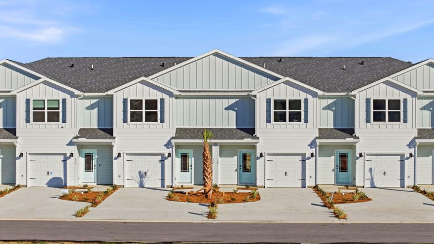 Welcome to 108 Bismark Boulevard Unit 51, a new townhome at Palms Street Townhomes in Destin, Florida. This interior unit townhome is under construction and is part of a six-townhome building. The interior has an entry hall with EVP flooring leading to an open-concept kitchen, living, and dining area. The open and spacious main level is designed for entertaining and everyday living. The kitchen serves as the culinary center with its spacious center island allowing for easy meal prep and cleanup. It has been designed with quartz countertops, a stainless appliance package including s stove, microwave and dishwasher.The first floor serves as the heart of the home, while the privacy of the second level holds all bedrooms.