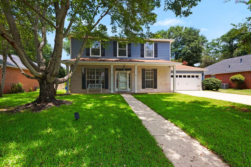 Charming & Updated Traditional Home in Sought-After Bluewater Bay!Welcome to this beautifully updated brick and HardiePlank home nestled in the heart of Bluewater Bay, one of Niceville's most desirable areas. Offering timeless curb appeal and modern touches throughout, this spacious two-story residence is move-in ready and designed for everyday comfort and effortless entertaining.Step inside to an inviting open-concept layout on the main floor, where the family room flows seamlessly into a bright dining space and a stylishly updated kitchen featuring fantasy brown granite countertops, stainless steel appliances, and ample cabinetry. A versatile front flex room offers endless possibilities--use it as a formal dining area, a cozy living room, a playroom, or a private office to suit your lifestyle. Downstairs also includes a convenient half bath and a laundry room with direct access to the two-car garage.

Out back, enjoy Florida living at its finest in the fully fenced backyard, complete with brand-new lush sod, a stunning covered patio, and a built-in fire pit area perfect for gatherings. There's even room to add a pool, garden, or playground!

Upstairs, you'll find four generously sized bedrooms and two full bathrooms, providing plenty of space for family and guests. Thoughtfully updated and full of natural light, this home checks every box.

Located close to top-rated schools, parks, golf, the marina, and local beaches, this home blends comfort, style, and an unbeatable location and neighborhood. 

Don't miss your chance to own a piece of Bluewater Bayschedule your private showing today! 
