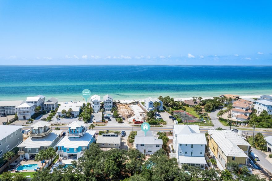 Prime 30A Location | Private Pool | Steps to the BeachThis is the beach house everyone's been waiting for--just steps from the sand, with your own private pool, fenced yard, and no HOA! Located on the quiet, coveted east end of 30A, this classic Florida cottage offers the ultimate blend of comfort, convenience, and income potential.Positioned 1st tier from the Gulf, beach access is directly across the street--one of the least crowded stretches of shoreline on 30A. Spend your mornings in the surf, your afternoons lounging by the heated private pool, and your evenings watching the sunset from the oversized front deck with peekaboo Gulf views.This charming 5-bedroom, 3.5-bathroom home features a split floor plan ideal for multi-family stays, plus two separate living areas and generous dining space. Pet-friendly with a fully fenced backyard, it's perfect for vacation renters or full-time beach living. The expansive decks have gulf-views and are perfect for morning coffee and evening dinners with loved ones. The home has been well maintained and thoughtfully updated over time while still retaining its original coastal charm.

Less than 1 mile to Alys Beach, The Big Chill, and all the shopping, dining, and biking trails 30A has to offerwith no high-density developments nearby.

Whether you're looking for a personal retreat, short-term rental investment, or both, this home checks every box. Rental history available upon request. 

Buyer is responsible for personally verifying details about this property. All information contained on the listing is believed to be accurate, yet not guaranteed.