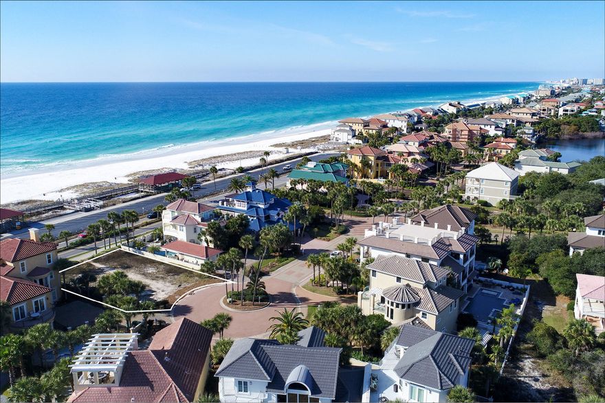 Pristine gulf views and unobstructed vistas define this spectacular home site located behind the gates of prestigious Destiny Subdivision. This location will allow permanent views over the Gulf of Mexico featuring beach access immediately to the South and highlighted by 70' of linear gulf facing frontage. There is ample space to build a dream home while enjoying an exclusive central location close to world class shopping, golf courses, casual and fine dining as well as local entertainment. Destiny West is a gated community adjacent to the Gulf of Mexico flanked by coastal lakes and featuring tennis courts, gorgeous community grounds & pool area, fitness facility, ample entertaining space and a lake front Gazebo.