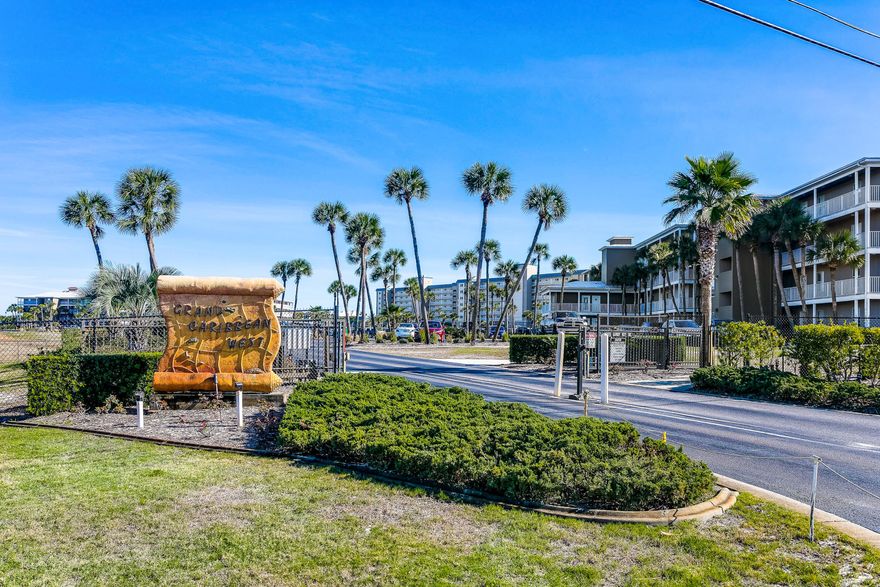 Wow! Take a look at this amazing value beach condo with gulf view in the sought after gated community! This bright and airy unit features grand entry foyer with maple hardwood flooring, large master suite with en suite w/ tub/shower combo, built in bunk area in hallway w/ 2 twin beds, well appointed kitchen w/ breakfast bar, tile floors, and granite countertops, spacious living room with wall of windows leads through french doors to private balcony overlooking pool and with gulf view. This one will not last long!