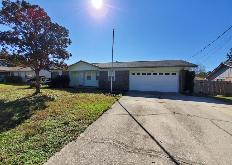 Welcome home! Adorable 3 bedroom 2 bath home for sale in Mary Esther. This property features a large living room with fireplace, formal dining area, and roomy kitchen. Master bedroom with detached vanity space and built in closet. 2 car garage. Large fenced in back yard. This property used to have a pool, but was filled in by the previous owners. The pool deck appears to be in good condition and it may be possible to put a new pool in its place! This property would make a great family home. Vacant and easy to show.