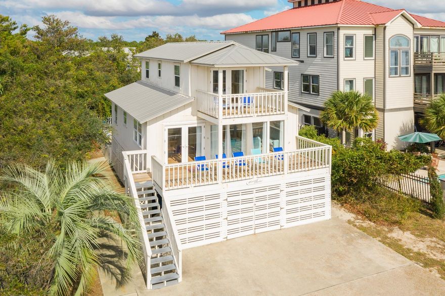 Congratulations - you have found the lowest priced single-family home on the East end of 30A with a view of the gulf!  And it has a private heated pool.  So much potential with this charming beach bungalow in Seacrest (rental projections = $69K), but the real value is in the land.  Call today because this one will sell quickly!