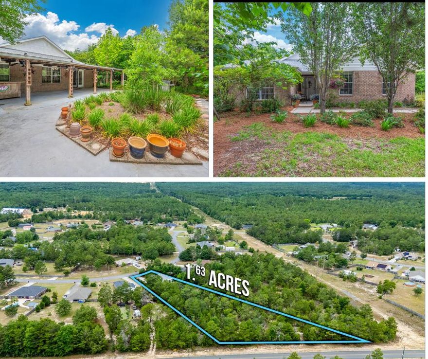 Incredible value on 1.63 lush, landscaped acres with 2 access points & serene walking path! This 4BR/2BA home + flex space features over $45K in recent seller updates, including a new roof, fresh paint, LVP flooring throughout (no carpet!) and an antibacterial HVAC system. Enjoy peaceful garden surroundings, mature trees, and LOW county taxes for added affordability. Wonderful kitchen space serves as the center of the home and has all updated SS appliances, great cabinetry and an eat-in dining space. Massive back porch is covered and shaded to enjoy your beautiful backyard. Additionally, a spacious utility room and two storage sheds provide extra functionality and storage. Just minutes to I-10 & Hwy 285 makes an easy commute to Eglin AFB/7SFG and only 45 mins to our gorgeous white beaches