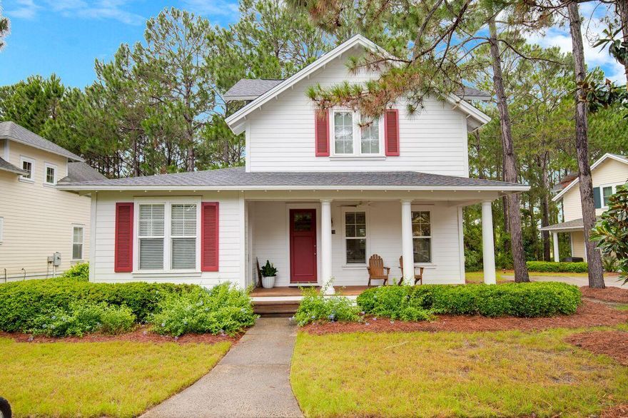 Welcome to 1370 Ravens Run West located in the Laurel Grove neighborhood of Sandestin Golf and Beach Resort. This charming 3-bedroom, 3-bath Florida cottage with views of the award-winning Raven Golf Course hole #3 is perfectly decorated as your permanent home, vacation home or beach rental. With 1,880 square feet, it's large enough for family, guests and entertaining too. You will enjoy relaxing on either of the large porches, being the chef in your kitchen with granite counters, stainless appliances and a breakfast bar, or slipping away into your master suite with door to covered porch, golf course views, en-suite bath with double sink granite top vanity, large tub and separate shower. New carpet in the bedrooms and tile floors in the common areas add to the coziness of this home. Both