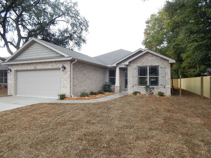 Attention VA Buyer's You May Qualify for our no closing cost program, no need to rent with a deal like this. BUILT BY A LOCAL AWARD WINNING VA APPROVED BUILDER, consisting of Low-Maintenance Brick with vinyl trim and double pane Windows for better efficiency. THIS HOME IS BACKED BY A 1 YEAR WORKMANSHIP & MATERIALS, 2 YEAR ELECTRICAL, PLUMBING AND MECHANICAL SYSTEMS, AND A 10 YEAR STRUCTURAL WARRANTY, WOW! The lot measurements were taken from the Okaloosa County Property Appraiser site. The room measurements came from an artist rendering floor plan, please note: measurements can change slightly during construction. Buyer to verify schools, measurements, lot dimensions, and anything of importance to them. No closing cost program has a homeowner's insurance cap of $1,200.00 per year.