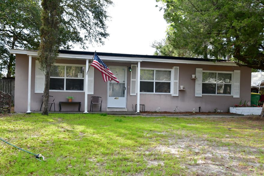 Affordable Concrete Block Home in established neighborhood convenient to schools and shopping.  This 3 bedroom 2 bath home features a split plan.  The home has a  2022 HVAC, 2018 Tankless Hot Water Heater and 2016 Roof.  Hall Bath has been renovated with new sink, and bath tub.  Master Bath is shower only.  Additional the home does have Solar Panels.  Split bedroom design, Terrazzo flooring, gas kitchen stove and inside utility room.  Another room that can be an office, playroom, bedroom, or whatever your needs.  Perfect first home.  Only a few minutes drive to Hurlburt Field, Eglin AFB and the Beaches.