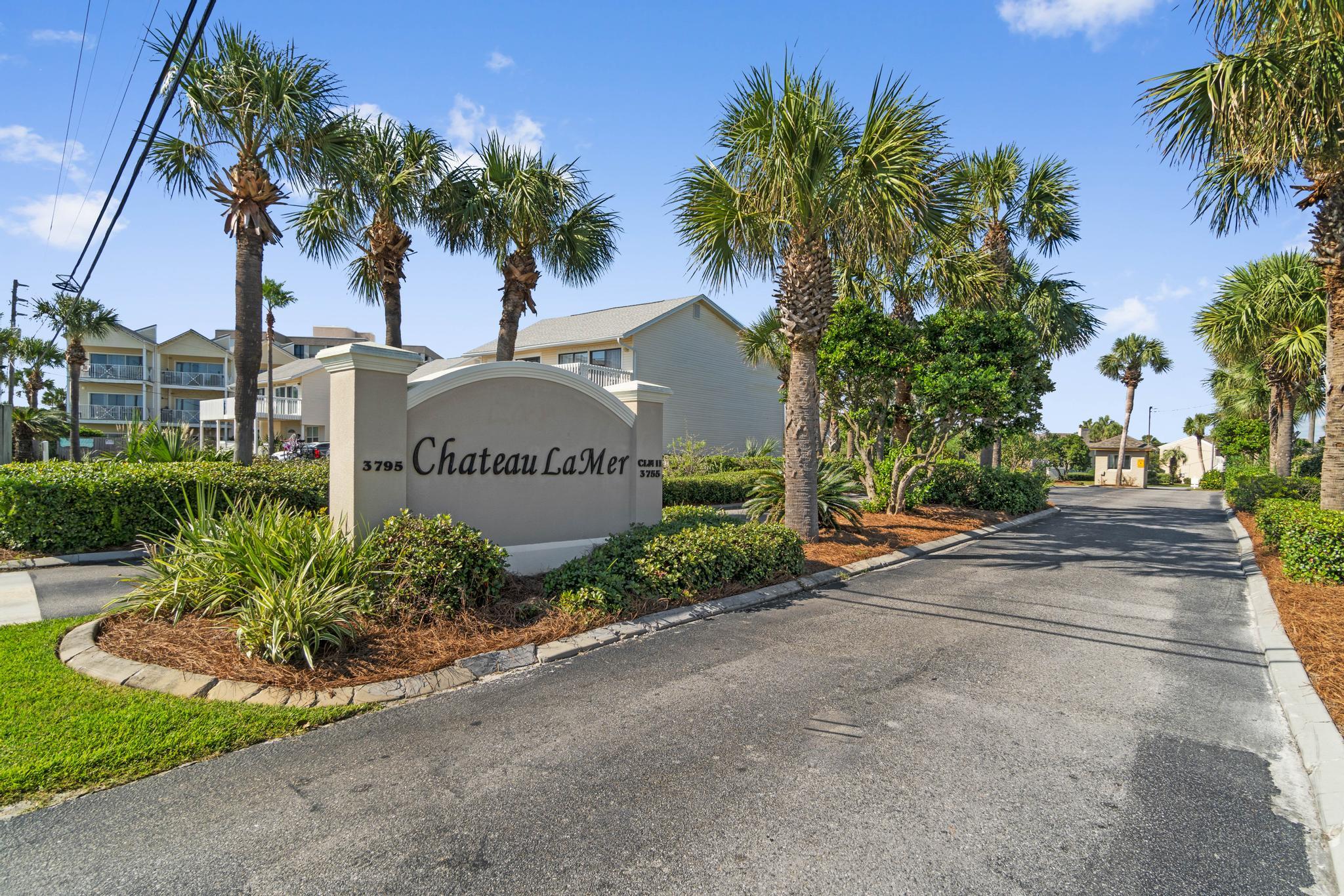 MULTIPLE OFFERS RECEIVED 1ST DAY. CALLING FOR 'HIGHEST AND BEST OFFER' FROM ALL INTERESTED PARTIES BY 5PM SUNDAY 1/23/2022. Fully Furnished Top Floor Unit in Chateau La Mer 2 ready for you to enjoy or rent out or both. Heated Pool. Tennis Court. Private Beach Access. Miles of Jogging/Bike paths along the beach. Within a mile of 4 restaurants. Washer/Dryer in unit. This is a hidden gem.  VA Approved list property!