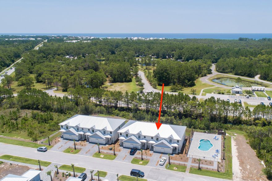 THE BEST BUY on the SOUTH SIDE of 30-A! Brand new construction townhomes have three bedrooms, two and half baths. Stainless appliances, granite countertops and located next to Topsail State Park with three miles of sugar white beaches, nature trails and the emerald blue waters of the Gulf of Mexico. These townhomes have a community pool and no exit cul-de-sac. Designer lighting throughout and street lighting and landscaping make this development perfect for permanent, vacation or rental property. Very convenient to grocery stores, shopping, and popular restaurants.