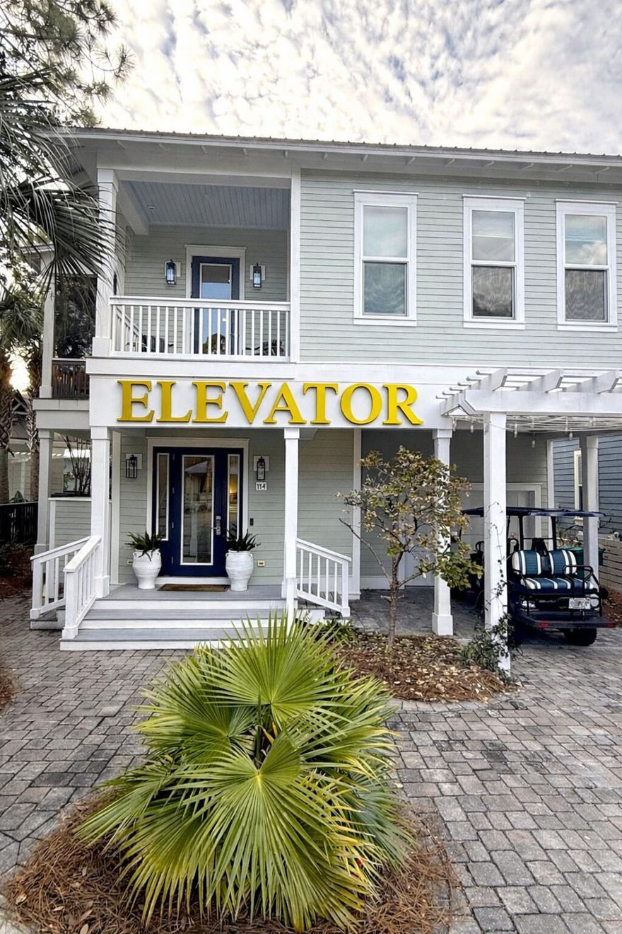 ELEVATOR!!Welcome to 114 Eastern Lake Ct, just south of 30A where beach life gets a little... irresponsible. You're 0.6 miles from two beach accesses, close enough to smell the salt and blame the margaritas. Built in 2017, this two-story beauty comes fully furnished and ready for action, complete with an elevator from the garage to the main level for those ''stairs are overrated'' nights. Out back, the community pool is basically your backyard, so you can grill steaks while yelling, ''Babe, dinner's ready!'' while she ignores you from the water. Minutes from the fun at Greenway Station, Seaside, and Rosemary Beach. Even better, it's projected to generate ~$124K in gross rental income. Good-looking... and it performs.