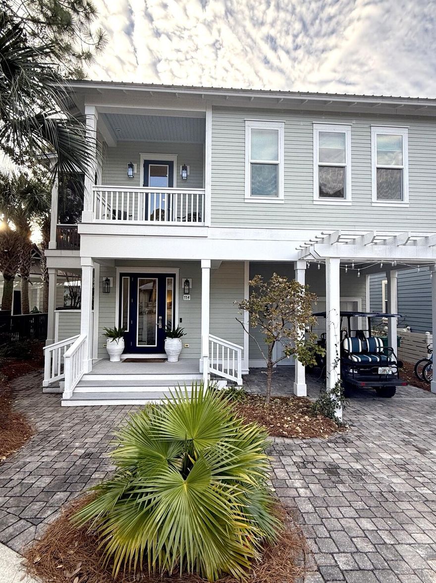 Welcome to 114 Eastern Lake Ct, just south of 30A where beach life gets a little... irresponsible. You're 0.6 miles from two beach accesses, close enough to smell the salt and blame the margaritas. Built in 2017, this two-story beauty comes fully furnished and ready for action, complete with an elevator from the garage to the main level for those ''stairs are overrated'' nights. Out back, the community pool is basically your backyard, so you can grill steaks while yelling, ''Babe, dinner's ready!'' while she ignores you from the water. Minutes from the fun at Greenway Station, Seaside, and Rosemary Beach. Even better, it's projected to generate ~$124K in gross rental income. Good-looking... and it performs.