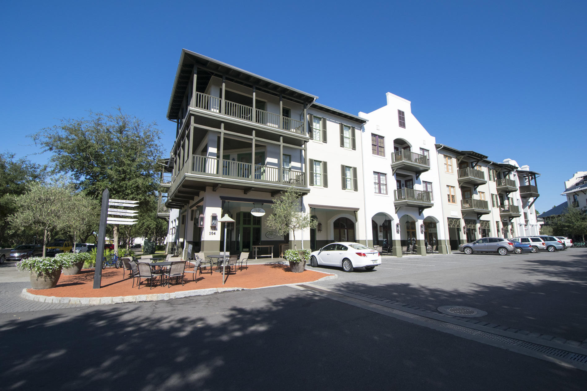 This spacious 1 bedroom condo offers 2 full bathrooms is located in the heart of town center and is the lowest priced condo in Rosemary Beach. The bright and airy living area lets in plenty of light through the French doors leading out to the private balcony, and converts to an additional sleeping area with its built-in murphy bed.This beautifully furnished unit features granite countertops, stainless steel appliances, hardwood floors and custom built-in storage throughout. It is a great income producer and is rental ready! Some of the amenities that Rosemary Beach offers include 8 clay tennis courts, fitness facility, boardwalks to the beach, playground, pocket parks, 5 pools and, of course our number one amenity is the beach and Gulf ! Buyer to verify all dimensions and measurements