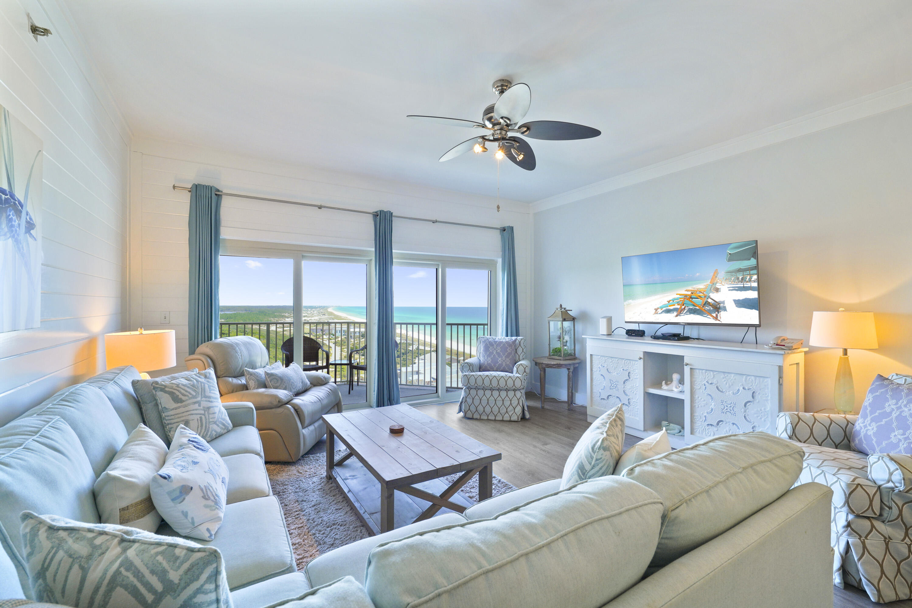 Welcome to Tops'l Beach Manor 1106C, a beautifully renovated Gulf-front retreat offering some of the most breathtaking views on the Emerald Coast. From the moment you step inside, you'll be captivated by endless emerald waters to the south and the unspoiled natural beauty of Topsail Hill Preserve State Park to the east, a rare combination of beachfront luxury and preserved coastline.This residence has undergone an extensive, nearly $100,000 renovation, showcasing coastal-inspired finishes, modern updates, and a turnkey design that's equally suited for a second home, rental investment, or full-time living. The open-concept layout flows seamlessly to the private balcony, where the views of sugar-white sand and turquoise water steal the show. As part of the 52-acre Tops'l Beach & Racquet Resort, owners and guests enjoy an impressive lineup of amenities: 600 feet of private beach frontage, world-class tennis facility and pro shop, fitness center with steam room, sauna, and classes including yoga & pilates Heated pools, hot tubs, and nature trails, and on-site dining options including Blue Dunes gulf-front restaurant and poolside bar.
With its unbeatable location bordering three miles of protected state park shoreline, Beach Manor 1106C offers both privacy and convenience just minutes to Sandestin, Grand Boulevard, and the best dining, shopping, and golf South Walton has to offer.
Don't miss your chance to own a true hidden gem of 30A's east end, a property where stunning views, modern finishes, and resort amenities all come together.