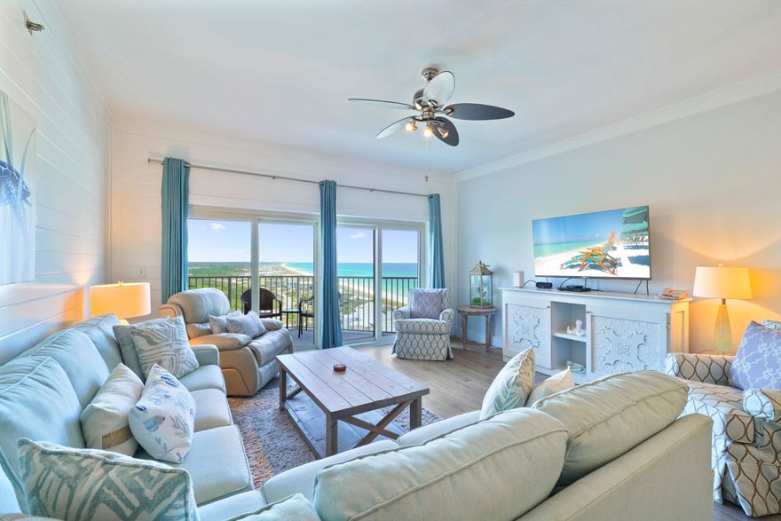 Welcome to Tops'l Beach Manor 1106C, a beautifully renovated Gulf-front retreat offering some of the most breathtaking views on the Emerald Coast. From the moment you step inside, you'll be captivated by endless emerald waters to the south and the unspoiled natural beauty of Topsail Hill Preserve State Park to the east, a rare combination of beachfront luxury and preserved coastline.This residence has undergone an extensive, nearly $100,000 renovation, showcasing coastal-inspired finishes, modern updates, and a turnkey design that's equally suited for a second home, rental investment, or full-time living. The open-concept layout flows seamlessly to the private balcony, where the views of sugar-white sand and turquoise water steal the show. As part of the 52-acre Tops'l Beach & Racquet Resort, owners and guests enjoy an impressive lineup of amenities: 600 feet of private beach frontage, world-class tennis facility and pro shop, fitness center with steam room, sauna, and classes including yoga & pilates Heated pools, hot tubs, and nature trails, and on-site dining options including Blue Dunes gulf-front restaurant and poolside bar.


With its unbeatable location bordering three miles of protected state park shoreline, Beach Manor 1106C offers both privacy and convenience just minutes to Sandestin, Grand Boulevard, and the best dining, shopping, and golf South Walton has to offer.
Don't miss your chance to own a true hidden gem of 30A's east end, a property where stunning views, modern finishes, and resort amenities all come together.
