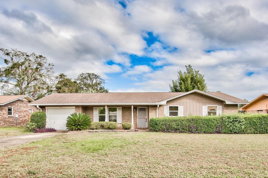 BACK ON THE MARKET at no fault to the seller. This adorable brick home is ready for new ownership! Perfect for the first time home buyer or investor, this property features 3 bedrooms, 2 baths, garage and pool. Upon entry, you will find the spacious living room to the left with dining room and kitchen situated straight ahead. The kitchen features updated cabinets and countertops with breakfast bar. The dining area opens up to a wonderful screened in patio that overlooks the sparkling pool, lush trees and fully fenced backyard. All 3 bedrooms are just down the hall to the right with a conveniently located guest bath and large master bedroom with en suite bath. Having been cared for by one owner its entire life, this home is ready for a new family to make memories.