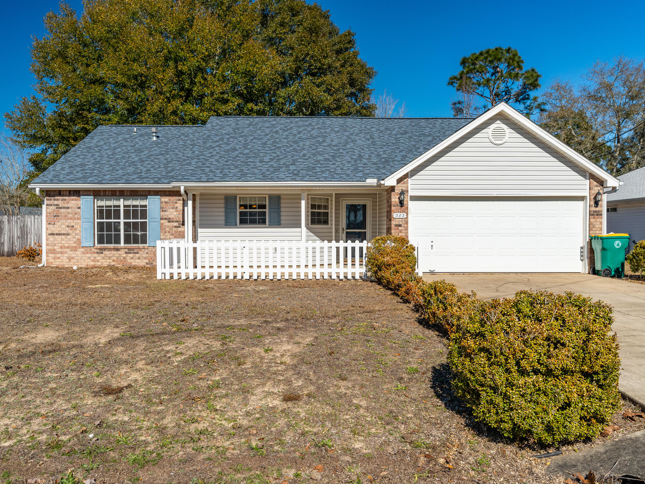 Welcome to this well-maintained home in the sought-after Sugar Creek neighborhood of Crestview, located just south of I-10! 2021 Roof. 2025 Gas Water Heater. Home is on Pubic Sewer! Built in 2000, this 3 bed, 2 bath home features a practical split floor plan, offering both privacy and functionality for today's lifestyle. Ideally located close to shopping, dining, and entertainment in Crestview, this home is also just 19 miles from Eglin AFB, 8 miles from Duke Field, and only a 35-minute drive to Destin Commons and the stunning beaches of the Emerald Coast. This home has been maintained including a 2021 roof and a newly replaced gas water heater. Situated on a spacious corner lot, it offers ample space for parking extra vehicles, whether it's an RV, boat, or additional cars, making it a perfect fit for those with a need for extra storage or parking. The large, fenced-in backyard is ideal for pets, play, or outdoor relaxation, and the double-gate entry provides easy access to the yard for added convenience. A well-maintained yard building offers plenty of storage space for lawn equipment, tools, and more. Enjoy outdoor living year-round in the screened-in patio, where you can relax or entertain without worrying about insects. While there is no specified space for RV or boat parking this property offers plenty of space for the person who loves their vehicles, with no restrictions! This home offers the perfect combination of convenience, comfort, and flexibility. Schedule a showing today to experience everything this lovely property has to offer!