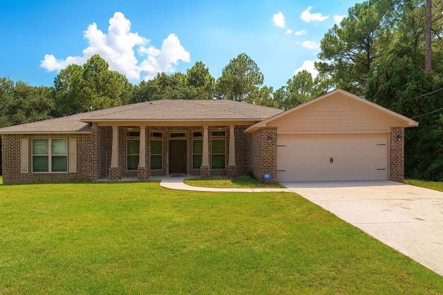 Welcome to this beautiful 4-bedroom, 3-bath home offering 2,500 sq. ft.    Step inside to an open, split-bedroom floor plan featuring a formal dining room, cozy living room, breakfast nook, and a versatile bonus room, ideal as a home office, playroom.The large kitchen comes with maple cabinetry, granite countertops, stainless steel appliances, and a matching center island that seamlessly transitions to the breakfast area.The master suite  is located on its own wing of the home and includes dual walk-in closets, an ensuite bath, maple cabinets and granite counters, plus a soaking tub and separate walk-in shower.All bedrooms, along with the living room, porch, and patio, offer ceiling fans. All three full bathrooms showcase matching maple cabinetry and granite countertops.
