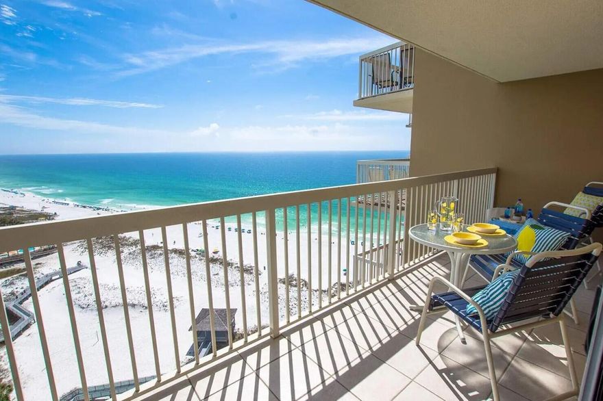 Pelican Beach Resort Condo #1915 is the ultimate beach vacation property is a rental machine.  It is remodeled with a coastal inspired theme, has 2 bedrooms, 2 baths which gives it plenty of space to comfortably sleep 6. It's an ideal rental property.  Why? It's perfect for families, for friend trips or for romantic escapes so you capture everyone. You and your guests can enjoy al fresco meals and coffee on the huge balcony while taking in the Gulf breeze and amazing coastline views. 

Let's talk about what you get in this condo:
  
- All new LVP floors and interior paint as of January, 2023!
– Gulf front Master Bedroom with King bed
– Private Master Bathroom – combo tub/shower with newly tiled walls and new vanity with quartz top
– 2nd bedroom with a new queen memory foam mattress - 2nd bathroom  walk-in shower
- Beautiful living room furniture including a leather sofa with upgraded memory foam mattress and no center bar!
- Shiplap wall with beautiful coastal blue media console and large SMART tv
- Fully equipped kitchen with stainless steel appliances and stone counters
- Large Dining area seats 6 with Gulf views
- Washer/Dryer in the condo!

Let's talk about lifestyle. You and your guests can relax on the balcony, take in the impressive city and harbor views (and fireworks) from the front door, challenge your family to a game of tennis on our 2 courts, slide down the tubes at the Big Kahuna Water Park directly across the street, sip on a tropical cocktail from the poolside Tiki Hut, rent a kayak or chair/umbrella set up from beach side service, or enjoy the dining, shopping, spas, golf and all the entertainment the Emerald Coast has to offer. This condo is located in a PRIME spot in Destin that is close to everything!

Let's talk about the amenities you and your guests are going have access to:
- Large swimming pool and sun deck, indoor/outdoor swim-through pool, kiddie pool, and spa
- New zero entry beachfront pool with 14 person spa!
- Tiki Hut with tropical beverages and frozen drinks  service right to your beach chair! (seasonally)
- Market Café/Deli & sundry shop
- Outdoor grilling area
- Conference/event center for weddings/meetings
- Tennis Courts (2)
- Fitness Center with steam room and sauna
- Arcade
-Shuffleboard

As you can see Pelican Beach Resort Condo #1915 is the perfect option for a vacation rental investment or a second home to use at your pleasure.