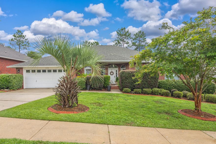 Beautifully landscaped, all brick home in the heart of Fox Valley! Located on the South end of town, Fox Valley offers an easy commute to 7SFG/Eglin AFB and access to I-10, with sidewalks throughout and a community playground. This home boasts 4 generously sized bedrooms with tons of storage/closet space. In addition to the large living space, there is a media/Florida room to the rear of the home with custom built-ins, which conveniently opens up to the backyard space. You will find an extended deck here, pergola covered. Master BR features an attached enclave, which is the perfect spot for a workout space or nursery. Kitchen is spacious, w/an abundance of cabinets, walk in pantry, & eat-in kitchen area. Don't miss your chance to live in one of the most desirable communities in Crestview!
