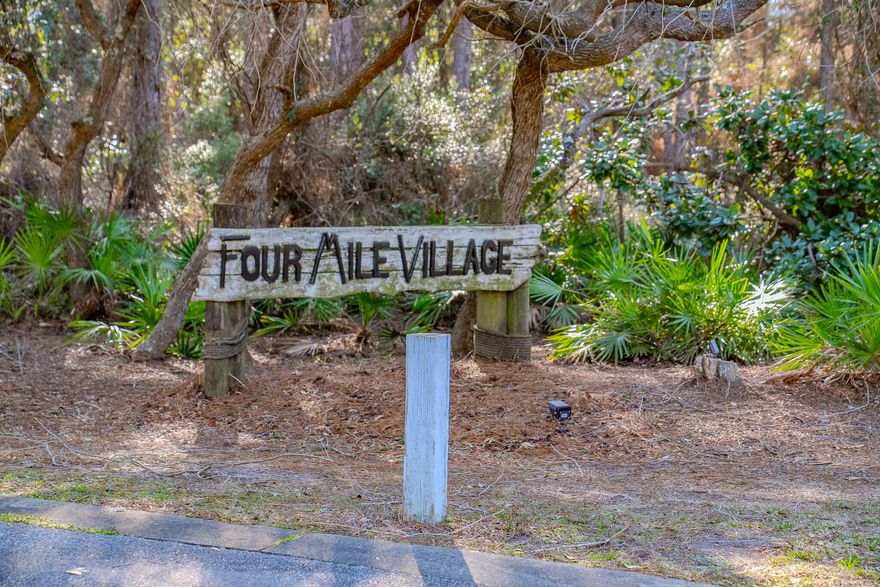 Upon entering the gates of Four Mile Village you are experiencing the return to a more peaceful and tranquil  beach community!  It's like going back in time as the vegetation and mature oaks are untouched by developers. The deer run wild as Four Mile Village is a Wildlife Sanctuary.  211 Missile Hill Road has never been offered for sale. Original owner. The setting is magical!  Main house has 3 BR, 2 BA, and the attached apartment has an additional, kitchen , living area and bath.  Finishes are original, and both the home and apartment need a major remodel.  If buyer were to build up to a higher elevation, panoramic views of the Gulf, and a direct view of Fuller Lake could be enjoyed. 1.03 acre lot, with complete privacy. 2200 ft of private beach with private access.  Just heavenly!!