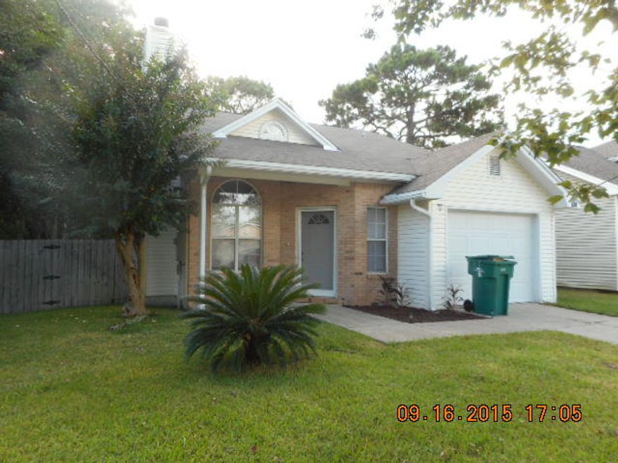 Beautifully remodeled home is Shalimar. New flooring and paint throughout! LAWN CARE PROVIDED BY OWNER AT NO ADDITIONAL COST TO TENANT! Close to both bases. Soaring ceilings in the living area make it light and airy. Granite counters in baths. French doors that go out to privacy fenced back yard. Master bedroom downstairs and 2 bedrooms up. Laminate flooring in living room with wood burning fireplace. Washer/dryer provided. No pets and no smoking.