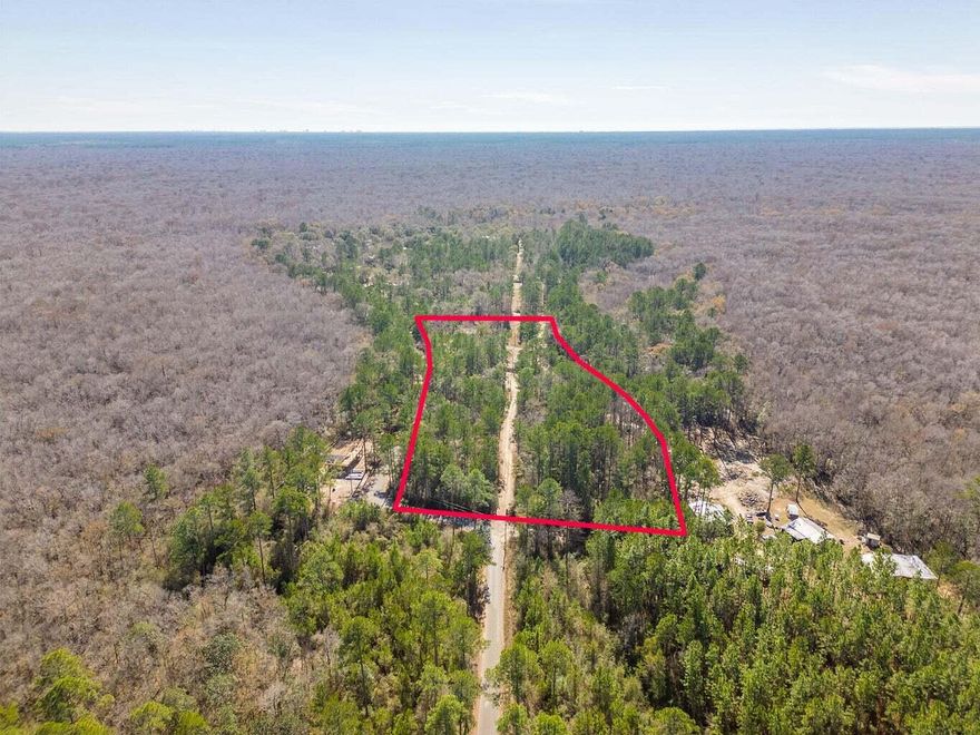 Priced to Sell!Discover 2.63 acres of naturally wooded, undeveloped land--your perfect blank canvas in the Florida Panhandle. Whether you're looking to build your dream home, create a private hunting retreat, or secure a smart long-term investment, this property offers endless possibilities.Enjoy the freedom of NO HOA and no easements running through the land, giving you full control and privacy. Surrounded by nature, the property is quiet, peaceful, and rich with wildlife--ideal for those seeking a true escape from city life.Location Highlights:Just 3 minutes to river access10 minutes to Freeport and the bay at Hwy 33120 minutes to several natural Florida springs30 minutes to 30A, Panama City Beach, and DeFuniak SpringsAlthough it carries a Ponce De Leon address, you'll app Priced to Sell!
Discover 2.63 acres of naturally wooded, undeveloped land--your perfect blank canvas in the Florida Panhandle. Whether you're looking to build your dream home, create a private hunting retreat, or secure a smart long-term investment, this property offers endless possibilities.
Enjoy the freedom of NO HOA and no easements running through the land, giving you full control and privacy. Surrounded by nature, the property is quiet, peaceful, and rich with wildlife--ideal for those seeking a true escape from city life.
Location Highlights:
Just 3 minutes to river access
10 minutes to Freeport and the bay at Hwy 331
20 minutes to several natural Florida springs
30 minutes to 30A, Panama City Beach, and DeFuniak Springs
Although it carries a Ponce De Leon address, you'll appreciate the convenient proximity to nearby towns and coastal destinations.
The property is located in a flood zone; however, flooding is rare. Pricing reflects the cost considerations for building elevation, as well as installing septic and a well. A power line is already in place on the property for added convenience.
With very few neighbors, no city lights, and no traffic noise, this is a rare opportunity to own a peaceful slice of Florida's natural beauty. 