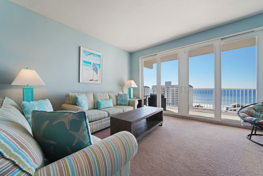 Come and see Laketown Wharf #925, a highly sought after two-bedroom, gulf view unit! The balcony overlooks the Gulf of Mexico, directly over Pineapple Willy's. The 25-stack offers some of the best views in the resort. This unit comes fully furnished and ready to be enjoyed, whether a vacation or second home. The two-bedroom floor plan floor plan is one of the largest you will find Panama City Beach.