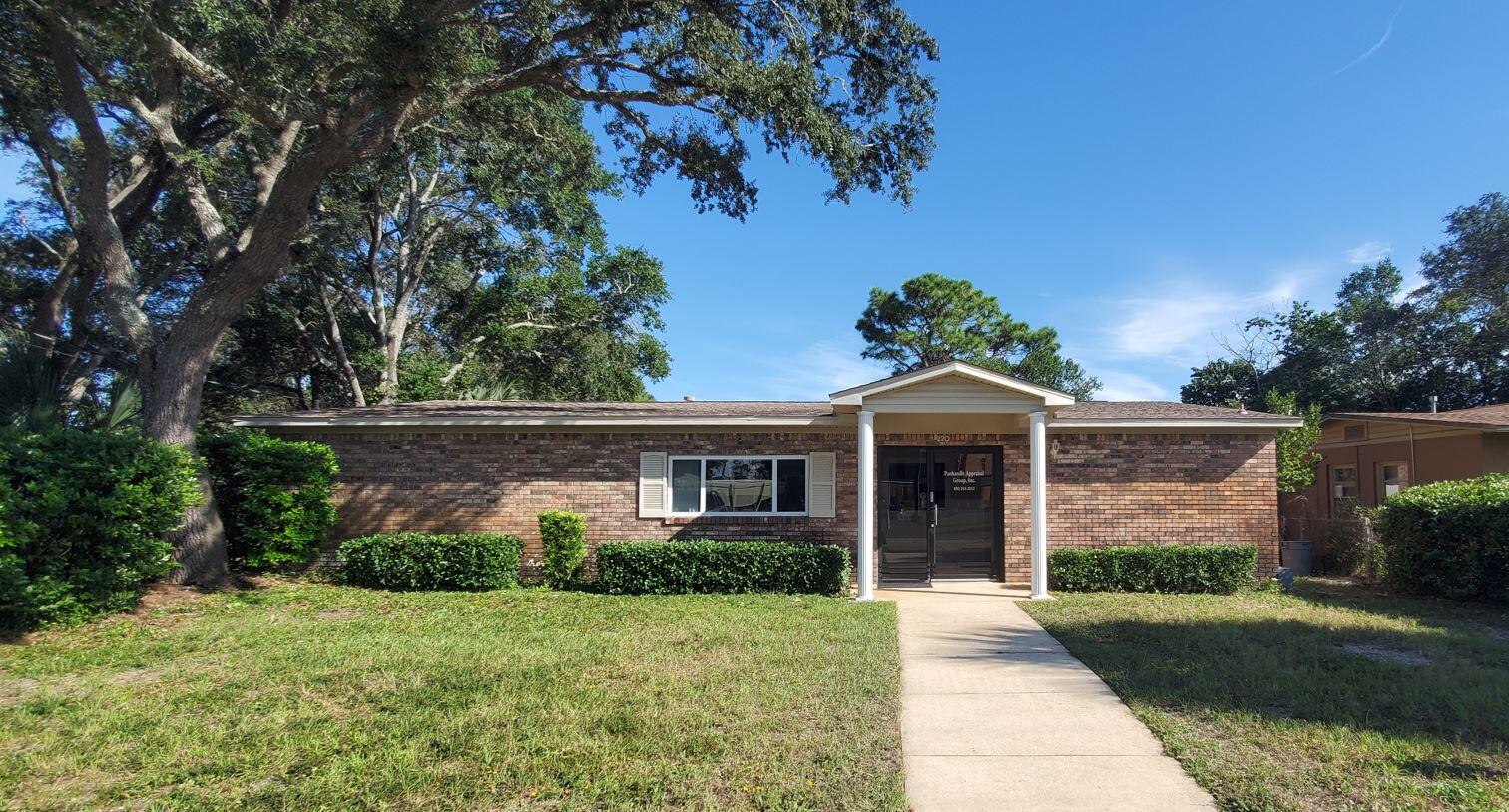 COMMERCIAL/RESIDENTIAL MIXED USE ZONING located in the City of Ft. Walton Beach. Well maintained all brick building. Currently set up as an office building. 4 offices, 2 half baths (toilet & sink) an additional half bath (shower & sink). Additional 2 large open spaces along with an open kitchen area which includes refrigerator, stove/oven. Property is also listed in Residential MLS. Property would need improvements & renovations (ie., closets, windows/doors, bathroom updates) to bring back to single family or even a duplex. Up to date Owner renovation List is loaded in Documents Tab. Buyer & Agent to verify zoning and dimensions. AGENTS PLEASE READ AGENT REMARKS