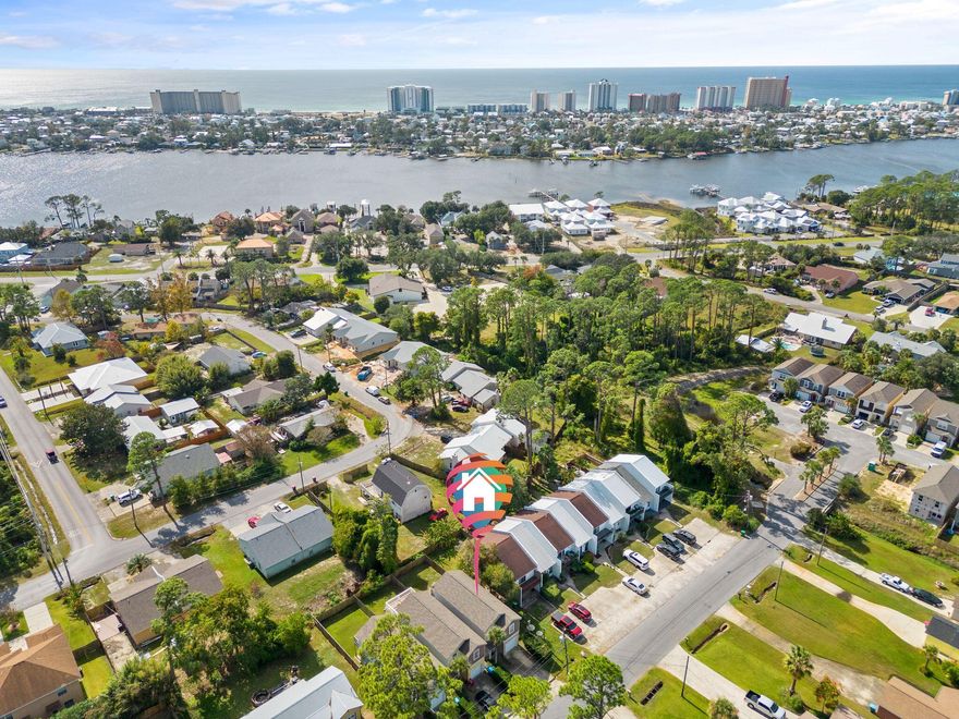 This affordable 3 bed, 2.5 bath house is only minutes to area beaches and Gulf of Mexico. The downstairs great room has 10' ceilings with crown molding and is open, spacious, and ideal for cozy intimate evenings or entertaining guests. The double doors open from the living area onto a wood deck and the back yard with privacy fenced backyard. The kitchen has stainless steel appliances, lots of cabinets, and a breakfast bar. Upstairs the master bedroom has double doors that open onto a balcony and a large walk-in closet. At the top of the stairs, you will find a reading/computer nook. This house is perfectly situated near the Navy base, Bay Point and St Andrews State Park. Thomas Drive is nearby with a variety of local grocery stores, restaurants, shopping, and entertainment.