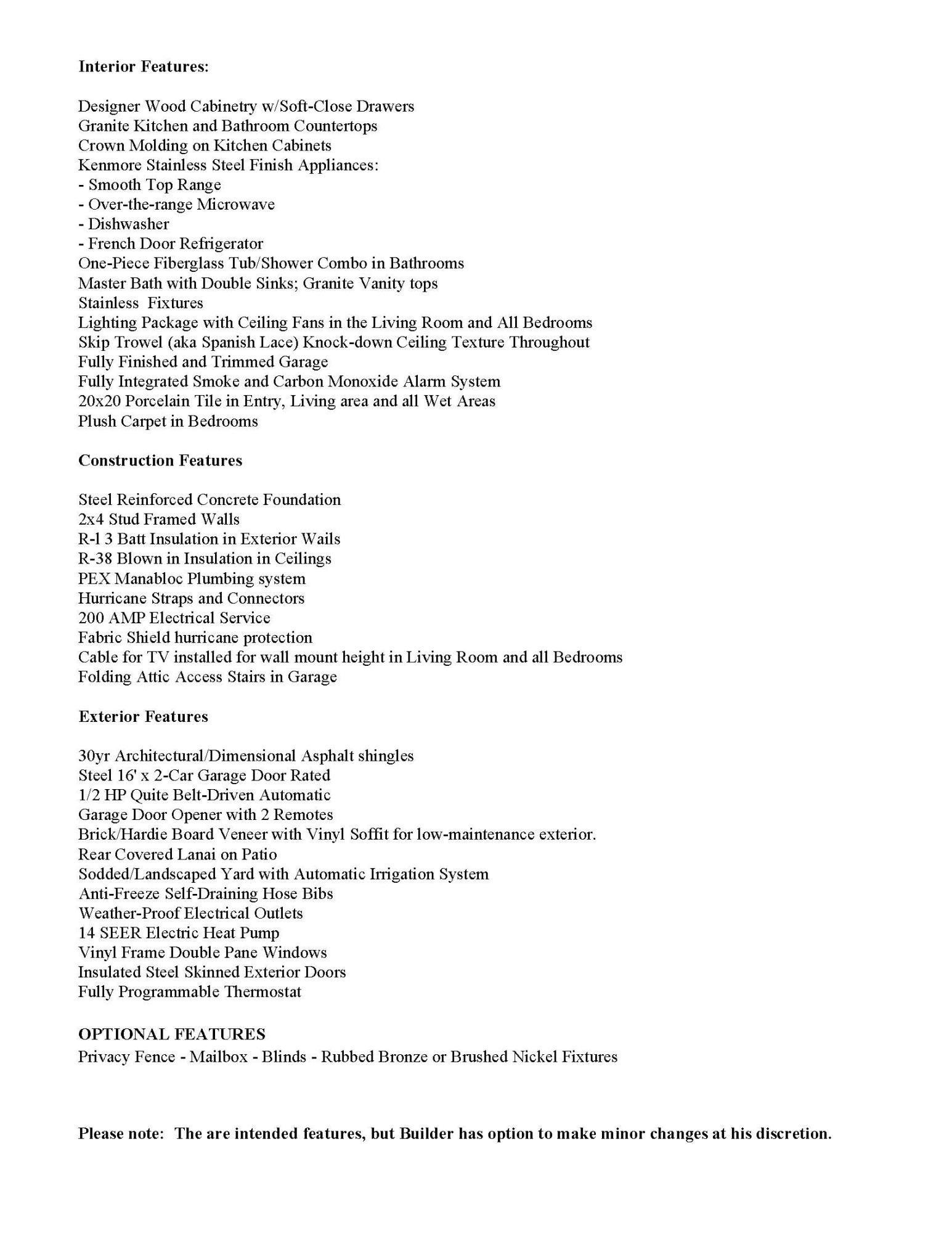 METES & BOUNDS - Residential