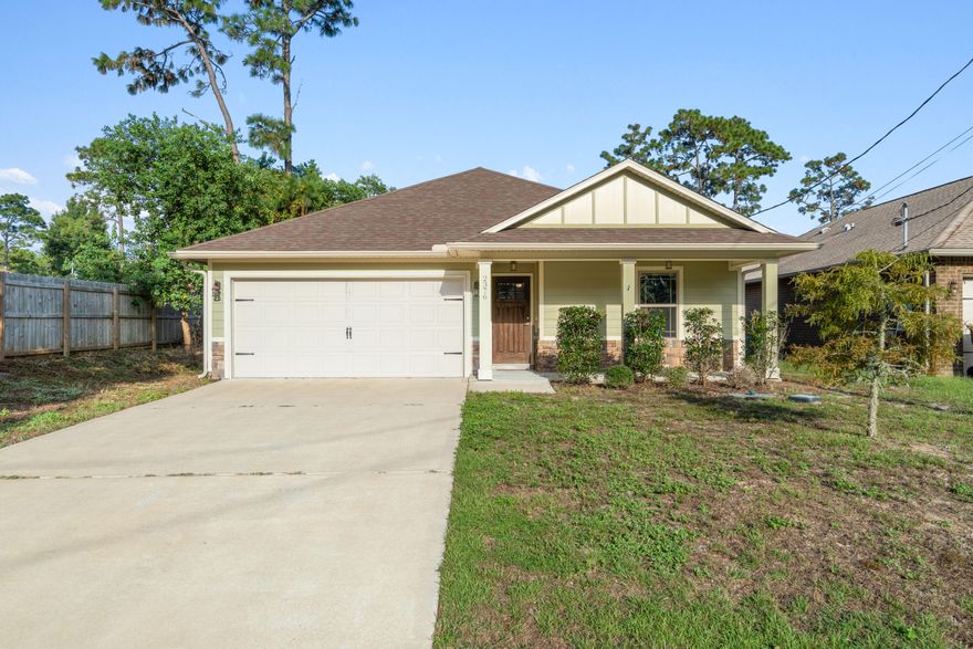 Built in 2017 and perfectly located less than 10 minutes to the beach, this home has everything you need. The spacious living area has a custom trayed ceiling, with french doors making it great for hosting friends and family. The kitchen has stainless steel appliances including a wine cooler, solid wood cabinets, granite counter-tops, breakfast bar, and walk in pantry. The Master Suite has a separate tile shower and garden tub with dual vanity, as well as new carpet installed in all 4 bedrooms!