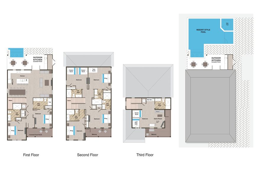 NEW CONSTRUCTION....READY MID-MAY FOR THE FULL SUMMER RENTAL SEASON.  Built on one of the large lots in Frangista Beach home is close to the deeded beach access.  CHARMING, but large enough for entire family to relax and enjoy w oversized-heated pool, fence, 7/7 and state of the art kitchen.  As an added bonus there is plenty of parking for five cars.  Plans are available upon request.