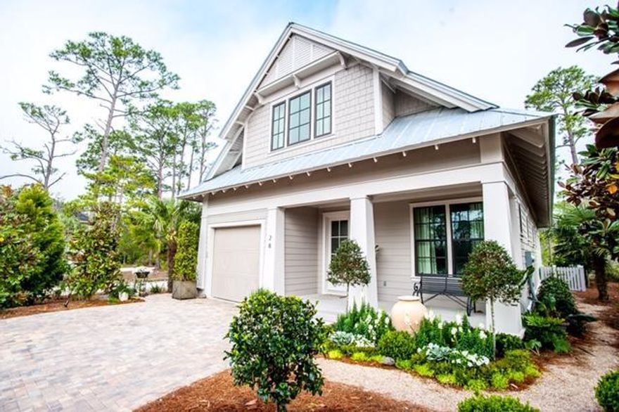 Welcome to this truly unique home with chic, modern southern charm and a touch of New Orleans. This four bedroom, 3.5 bath home is much more than just a home. The exterior accents have been upgraded with a wider drive way, exterior lighting, sprinkler system (well in place), pea gravel walk way down the side of the home, fenced in backyard, custom landscaping, and an antique French fountain in the back. As you enter this gracious home you are greeted with stunning fixtures and upgraded finishes. The downstairs master is off the entry hall as you travel to the kitchen. The home is accented with Caesar stone throughout the entire home and stainless appliances. The stairway is upgraded to stainless steel railing and additional accent lights were added up the stairs as well.