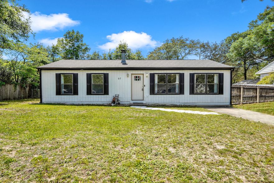 Come check out this beautiful move in ready home. In VALPARAISO!  It's perfect for a first-time buyer, second home or investment property. The home has a newer HVAC system from 2021, 2020 Water heater, all plumbing was replaced in 2022 and Roof from 2018, roof comes with Solar Panels. to save you some money on your power bill. Freshly painted, Stainless steel appliances including refrigerator. There is a nice storage shed out back and fenced in backyard. Plus it is very close to the Eglin Airforce Base. Schedule your showing today!