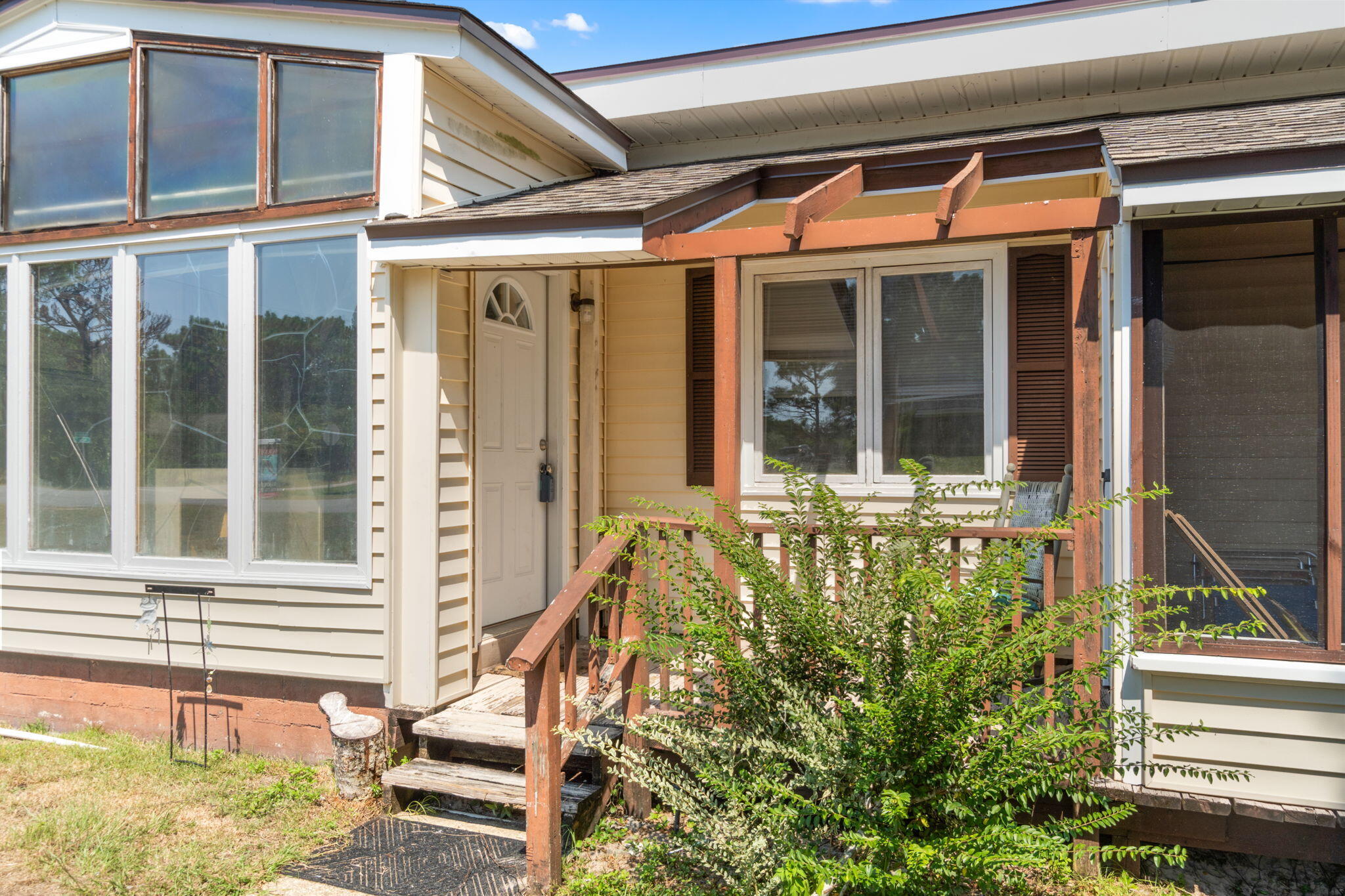 A rare find in Holley By The Sea. This home is situated on a corner lot that is OVER a half acre off of Sunrise Drive. This one is a great starter home or for someone that desires a smaller layout for easy upkeep. The 2 bedroom 2 bathroom home features a roommate set up with the living room and kitchen in the middle and the rooms with private patios on each end. The shed does not convey with the purchase please. The home is almost move in ready so the seller will provide a flexible closing date for you. The low HOA offers the rec center that features 3 pools, tennis courts, pickle ball, boat launch, fitness room, sauna, steam room, playground and so much more. 15 minutes or so to the beaches and low insurance for the savvy buyer.