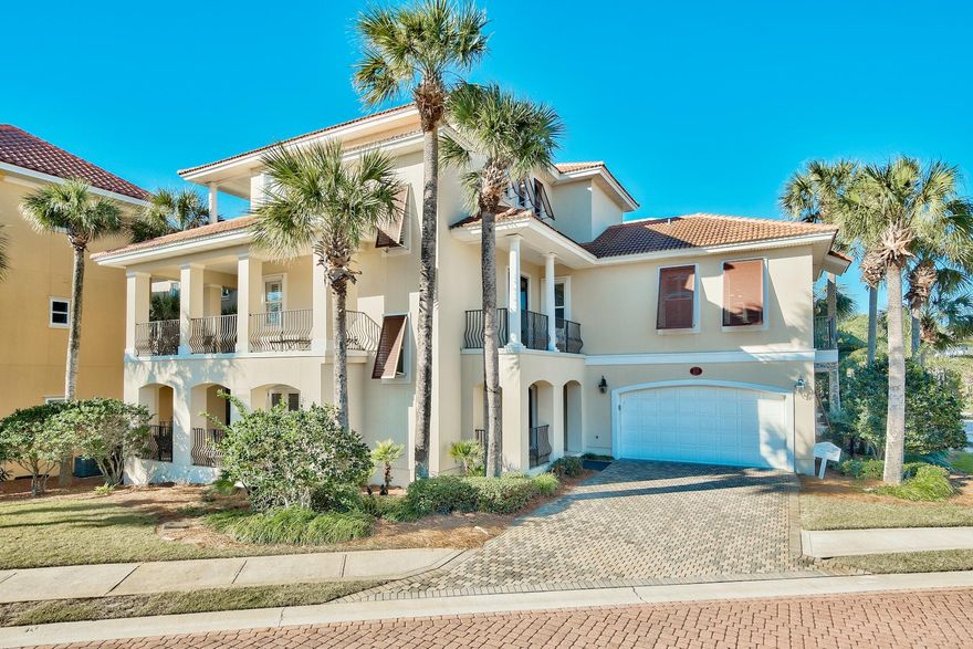 With $148K plus in 2019 NET (Net of mgmt fees, VRBO fees, taxes, cleaning, etc.) rental income, this is a proven performer that produces returns that  please even the most experienced investor. The owner has self-managed for many years and is willing to help buyer duplicate their success. Located just steps from the Gulf and strategically positioned on an oversized corner lot, ample space is available for the installation of a private pool. Over 1,500 sq ft of covered, wrap-around porches offer ocean views from the upper levels. This five bedroom home was constructed with an open floor plan, features an elevator and is being offered with the current furnishings. This property is featured within the exclusive Destiny by the Sea neighborhood, which is central to the heart of Destin. Visitors will find that World-Class shopping, dining, golfing, marina facilities as well as local entertainment can all be experienced within minutes of exiting the front door.