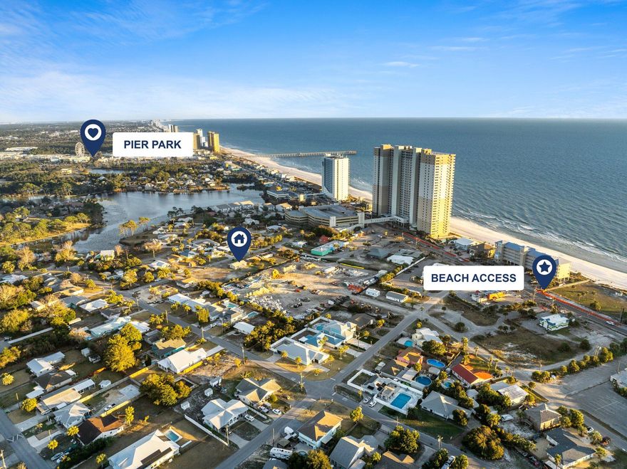 You can see the Gulf of Mexico from this lot. Flat dry .165 acres soo close to the Gulf. No HOA! Sewer available. This is an amazing opportunity to build your dream house in the non HOA, non short-term rental community.  There are only a few remaining vacant lots left - Motivated seller!