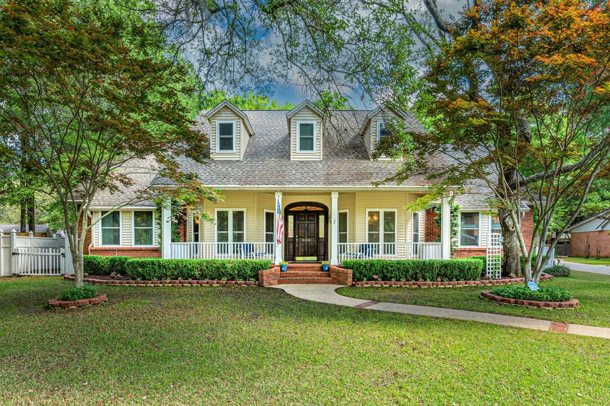 South Crestview Charmer! This 5/3.5 home is full of space and character! This home sits on over a half acre and boasts landcaping that is truly breathtaking. Head inside where you are greeted to a formal dining room on the right and office on the left. The livingroom is generously sized, has a large brick fireplace, and custom built-in shelves. The Primary bedroom is downstairs w/ double vanity, jetted tub, and stand-up shower. The kitchen has custom cabinetry with granite countertops as well as a second fireplace. Upstairs are 3 bedrooms and additional bathroom. There is a detached guest suite which can be a 5th bedroom as well! The backyard is sure to impress w/greenhouse, workshop, and an abundance of fruit trees. The home also comes with a whole house water filter and water soften