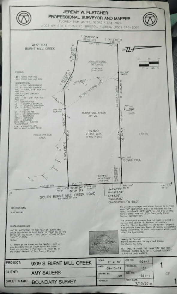 BURNT MILL CREEK - Land