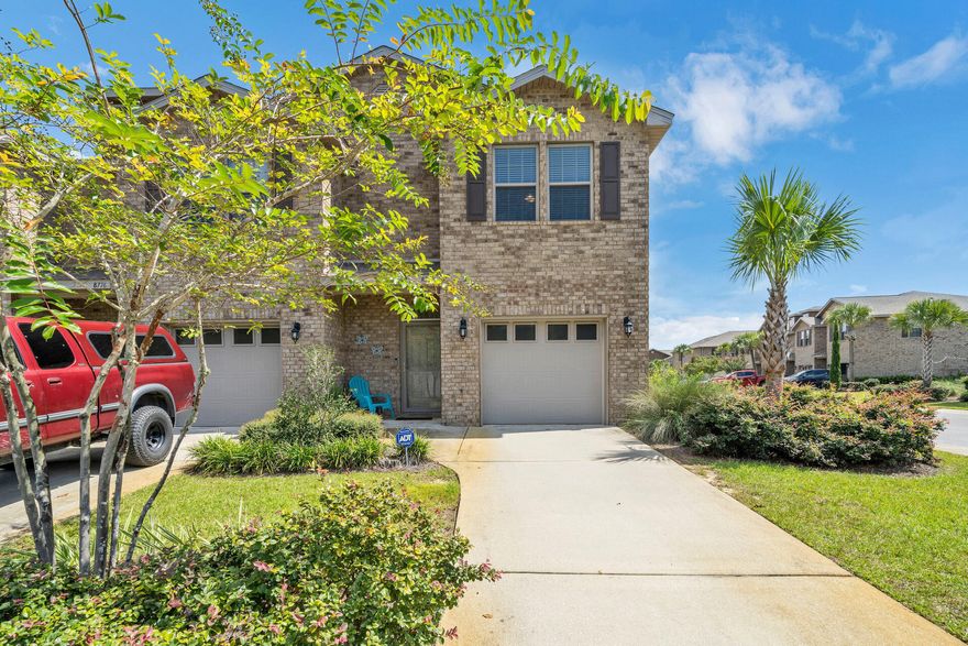 Don't Miss this Opportunity to Own this Remarkable End Unit Townhome with 3 Bedrooms, 2 1/2 Bathrooms, 1 Car Garage, Community Pool & Playground! This home's prime location, tucked away on the corner in the back of the community, directly across from the extra guest parking, makes it a gem! You will feel at home the moment you enter the front door. The Glass Storm Door is perfect to enjoy some extra light & views. The spacious, open concept of the 1st floor is ideal! The main living area features beautiful & functional built-in storage & entertainment space. The living area's ample size gives plenty of room for your furnishings. The Dining Area offers ample space for a formal dining table. The counter hight bar extends from the kitchen into the dining area, perfect for informal dinners or